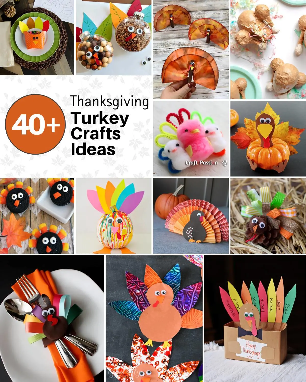 41 fun turkey craft ideas for thanksgiving • craft passion